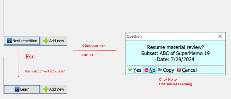 Quit Subset Review