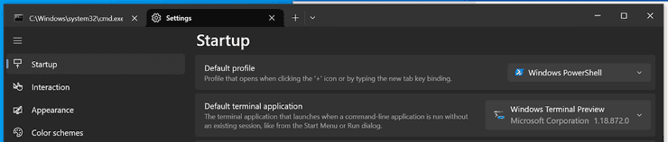 Windows Terminal Settings